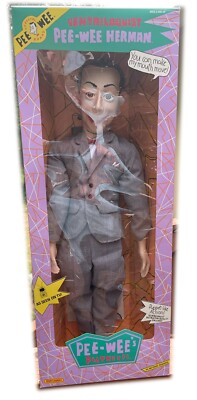 PEE-WEE HERMAN 1989 Vintage Ventriloquist new Pee-wee Brand Doll in box