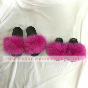 baby girl fur slides
