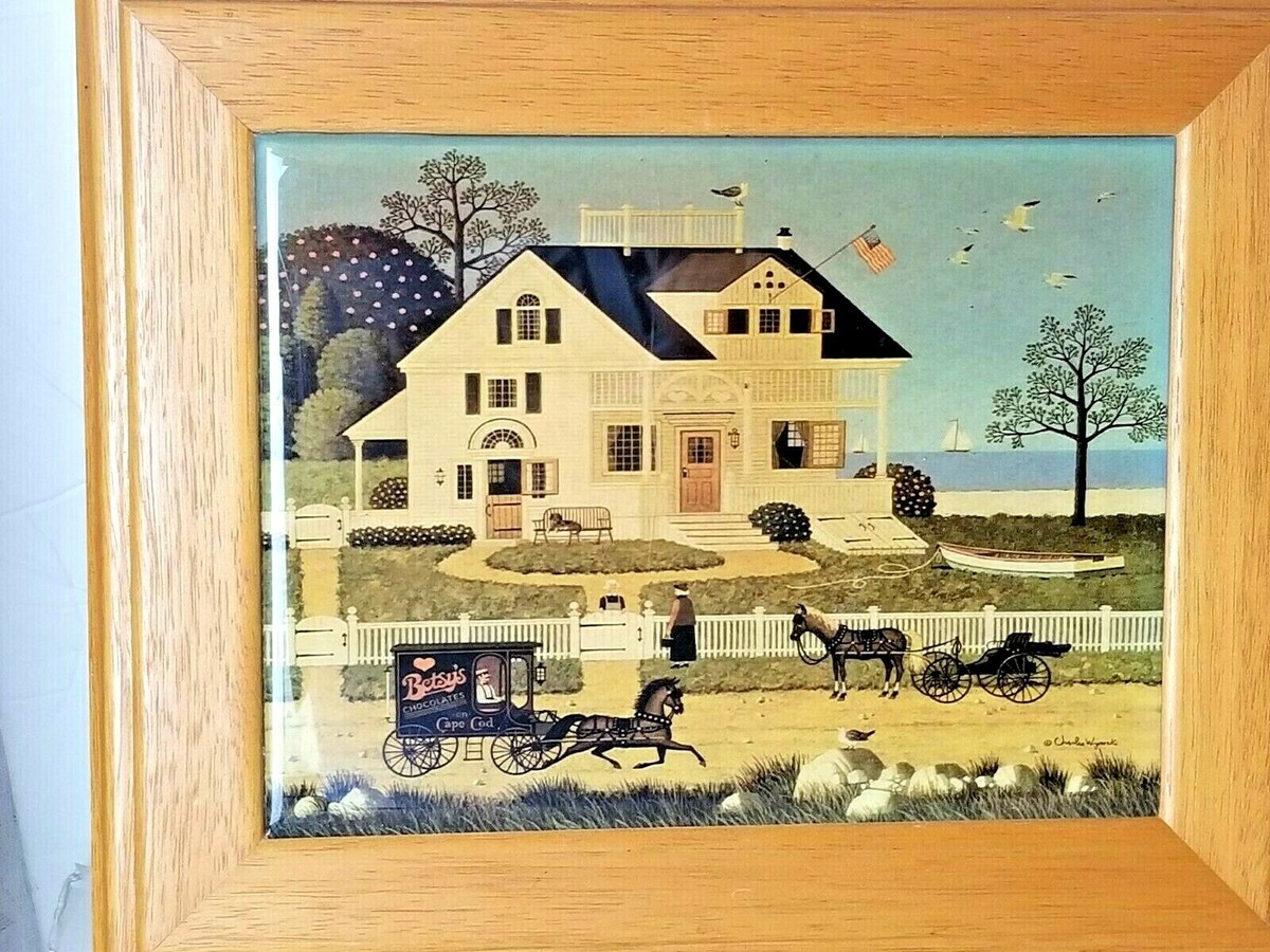 【カントリーアンティーク】Giorgio's County Creations Vintage Georgina's Country Creations Tile Wood Art by Charles