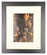 8x10 Picture Photo Frame Black Grey White Glass 5x7 Mat Wall Mount Wood Texture