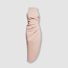  341 Misha Women's Pink Ida Pleated Halter Dress Size AU 8/ US 4