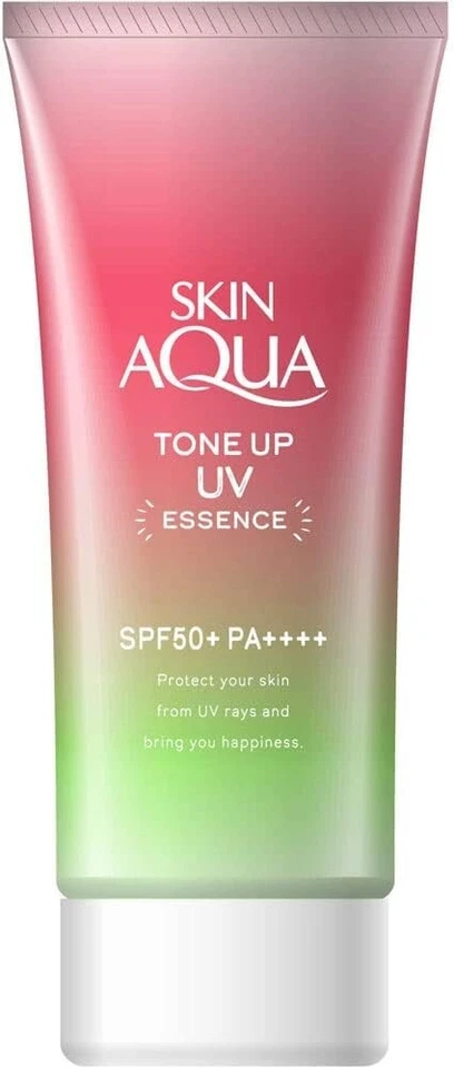 ROHTO SKIN AQUA TONE UP UV ESENCIA PROTECTOR SOLAR SPF50+ PA++++ ROSA 80g X 10 SET Foto 4 de 4