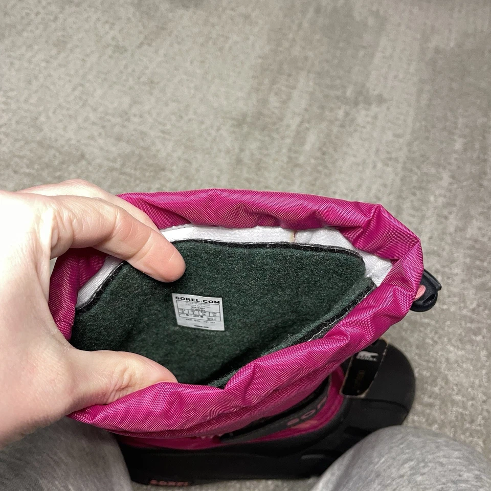 Sorel Flurry Juvenil Pull On Botas de Invierno Aisladas Rosa Nuevas Talla 3 Foto 4 de 4