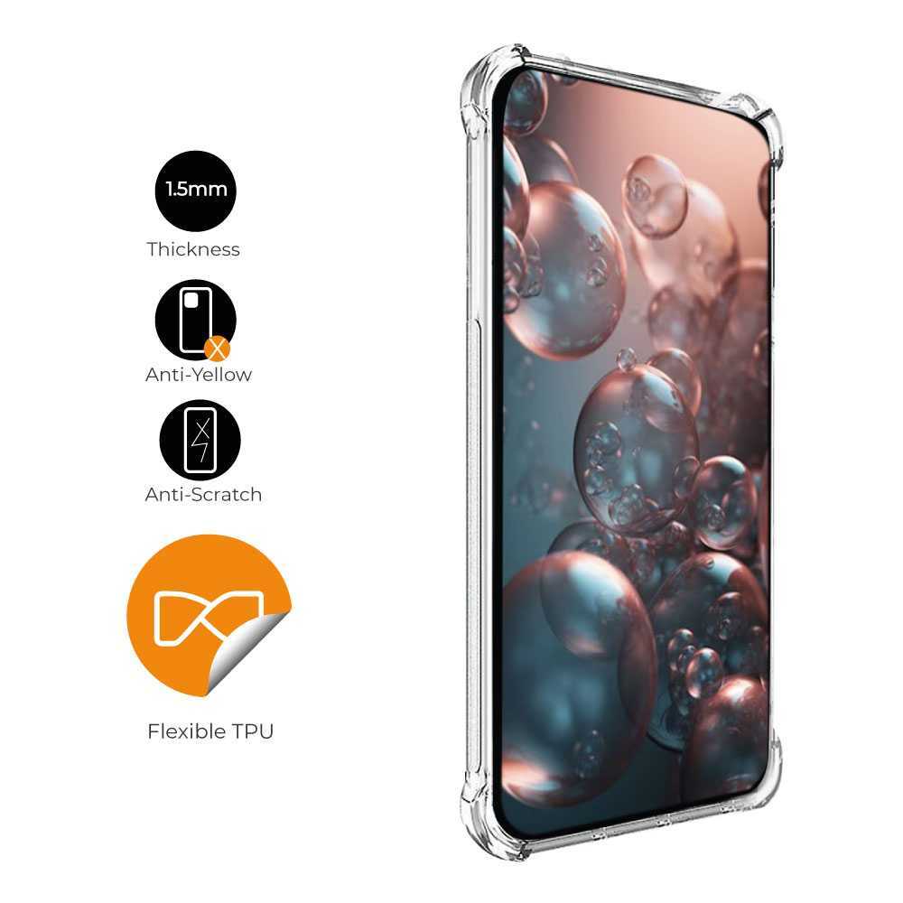ebestStar - Cover per Oppo A54 5G, A74 5G, Custodia Silicone Trasparente, Protezione TPU Antiurto, Bordi Rinforzati, Trasparente + Vetro Temperato