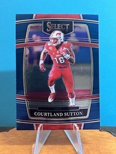 Courtland Sutton #93 2022 Panini Select Draft Picks Blue Retail SMU / Broncos