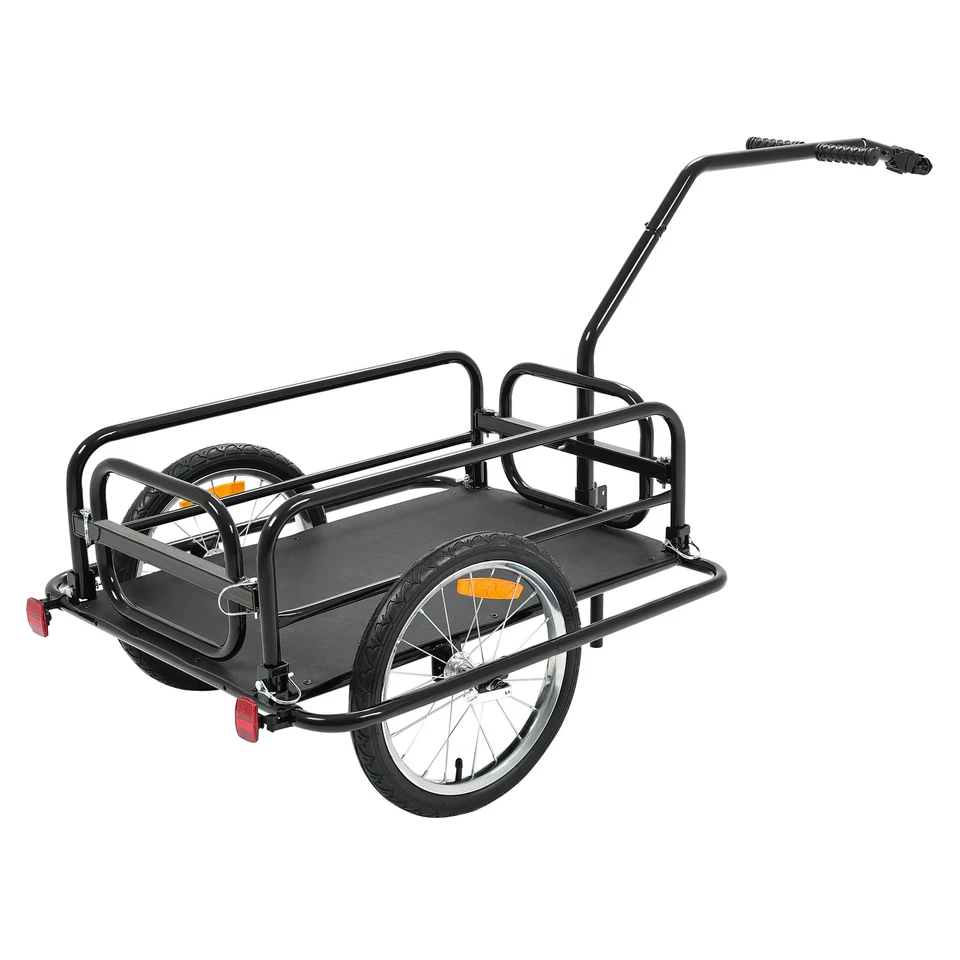 180LBS Bike Cargo Trailer w/Universal Bicycle Coupler Folding Bicycle Cart Wagon - Image 3 of 4