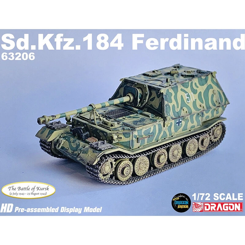 1/72 Germany Sd.Kfz.184 Ferdinand Anti-tank Destroyer Kursk 1943 Finished Model - Image 2 of 4