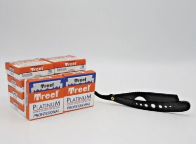 1000 Treet Platinum Professional single edge Half razor blades+Metal Razor Barbe