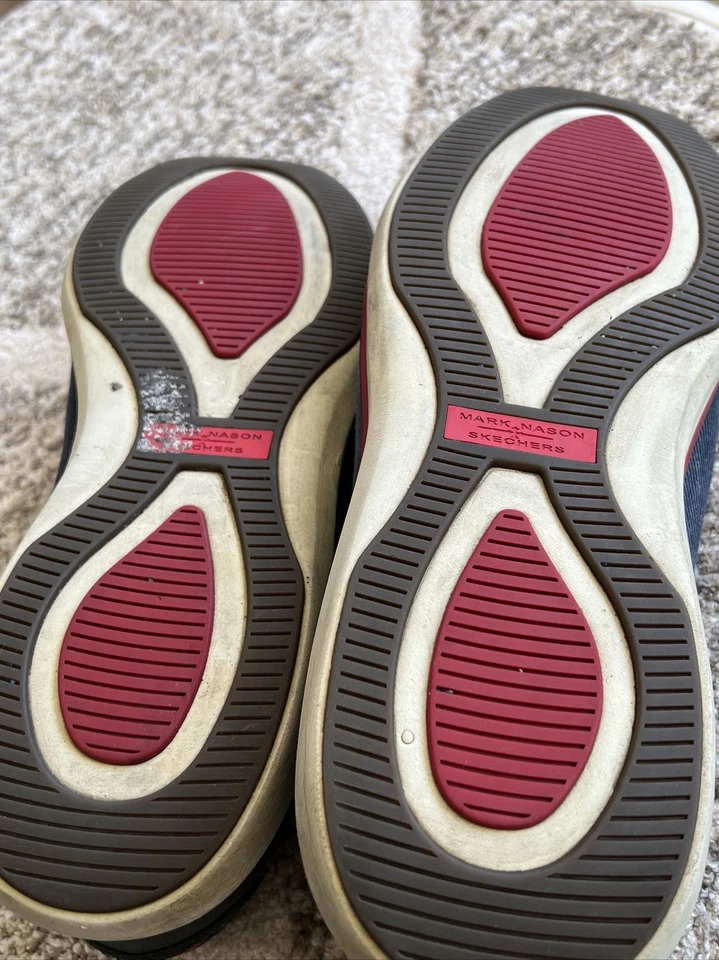 Zapatos mocasines Mark Nason para hombre talla 13 azul marino sin cordones Foto 4 de 4