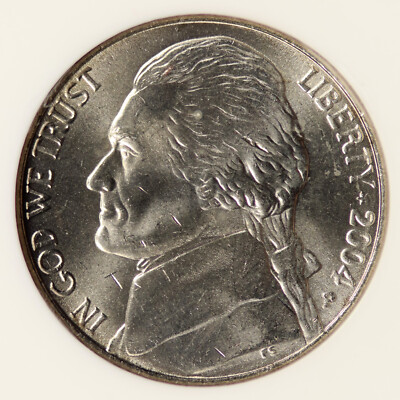2004-P 5c Jefferson Nickel Handshake DDO Doubled Die Obverse NGC