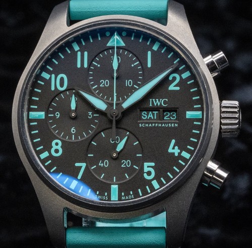 Exhilarating IWC Pilot Chronograph Mercedes F1 AMG Petronas Titanium IW388108