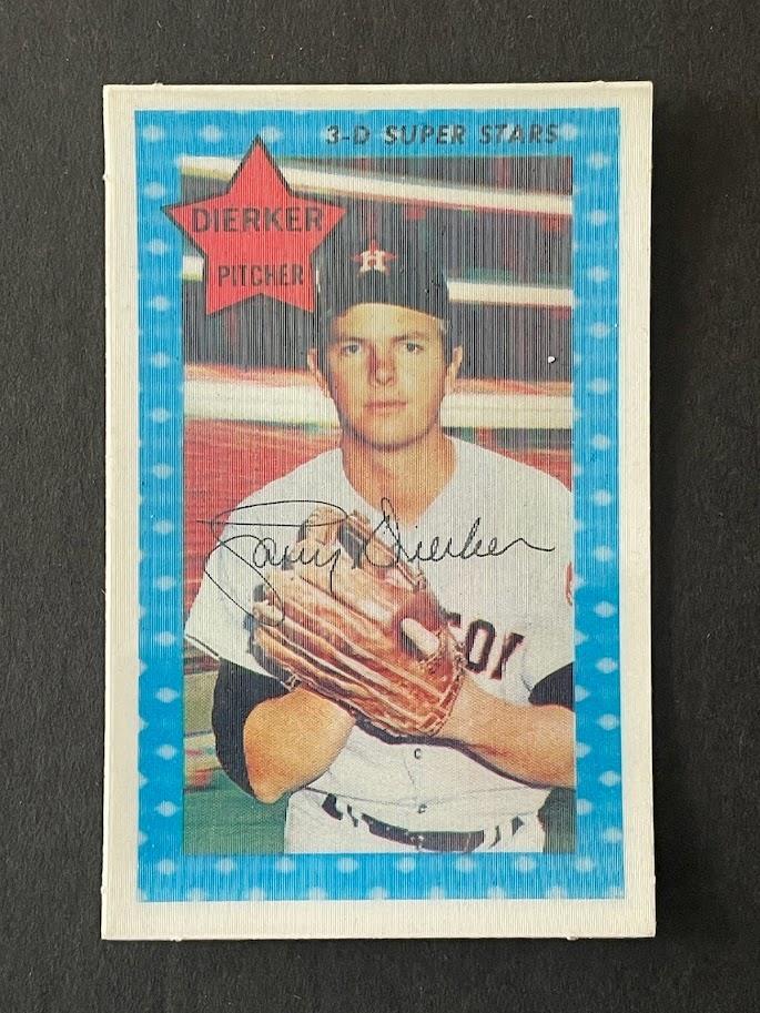 1971 KELLOGG'S LARRY DIERKER 3D BASEBALL CARD ASTROS EXMT+ 48
