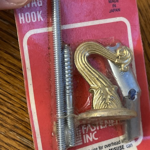 Vintage 1984 NOS VSI Fasteners Brass Swag Hook 96710 Made in Japan