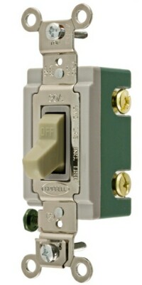 Hubbell Wiring Device-Kellems Hbl3031i Wall Swtch,1-Pol,120/277V,30A,Ivry,Toggl