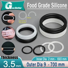 Food Grade O-ring ID 2-693mm, OD 9-700mm White Silicone Seal (thickness 3.5mm)