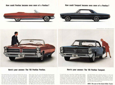 1965 Pontiac: How Could Pontiac Become Even More of a Pontiac Vintage Print Ad