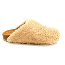 Top Moda Womans Debra 1 Slide Slipper Camel Faux Fur Upper Sz 5 M NEW