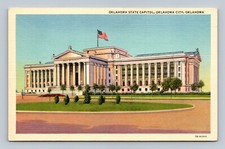 Oklahoma State Capitol in Oklahoma City OKLAHOMA Vintage Linen Postcard
