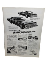 1973 Ford Ltd Brougham And Galaxy Hardtop Original Print Ad 70s