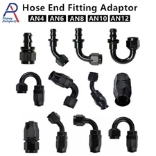 AN4 AN6 AN8 AN10 AN12 Aluminum Hose End Fitting Adapter for Oil Fuel Hose Line 