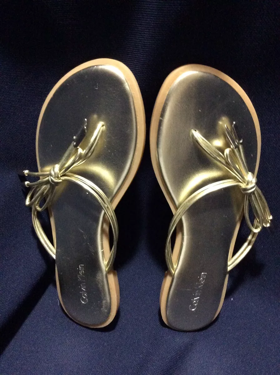 Calvin klein gold best sale sandals