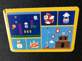 Super Mario Bros Famicom History Book Sealdass Sticker Japanese NINTENDO Rare