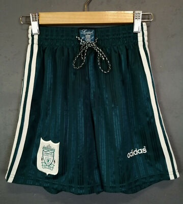 VINTAGE OLD ADIDAS FC LIVERPOOL 1995/1996 MEN'S SHORTS FOOTBALL SOCCER SIZE S 32