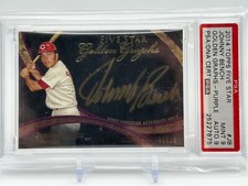 2014 Topps Five Star Johnny Bench Golden Graphs - Purple - #'d /25 PSA 9