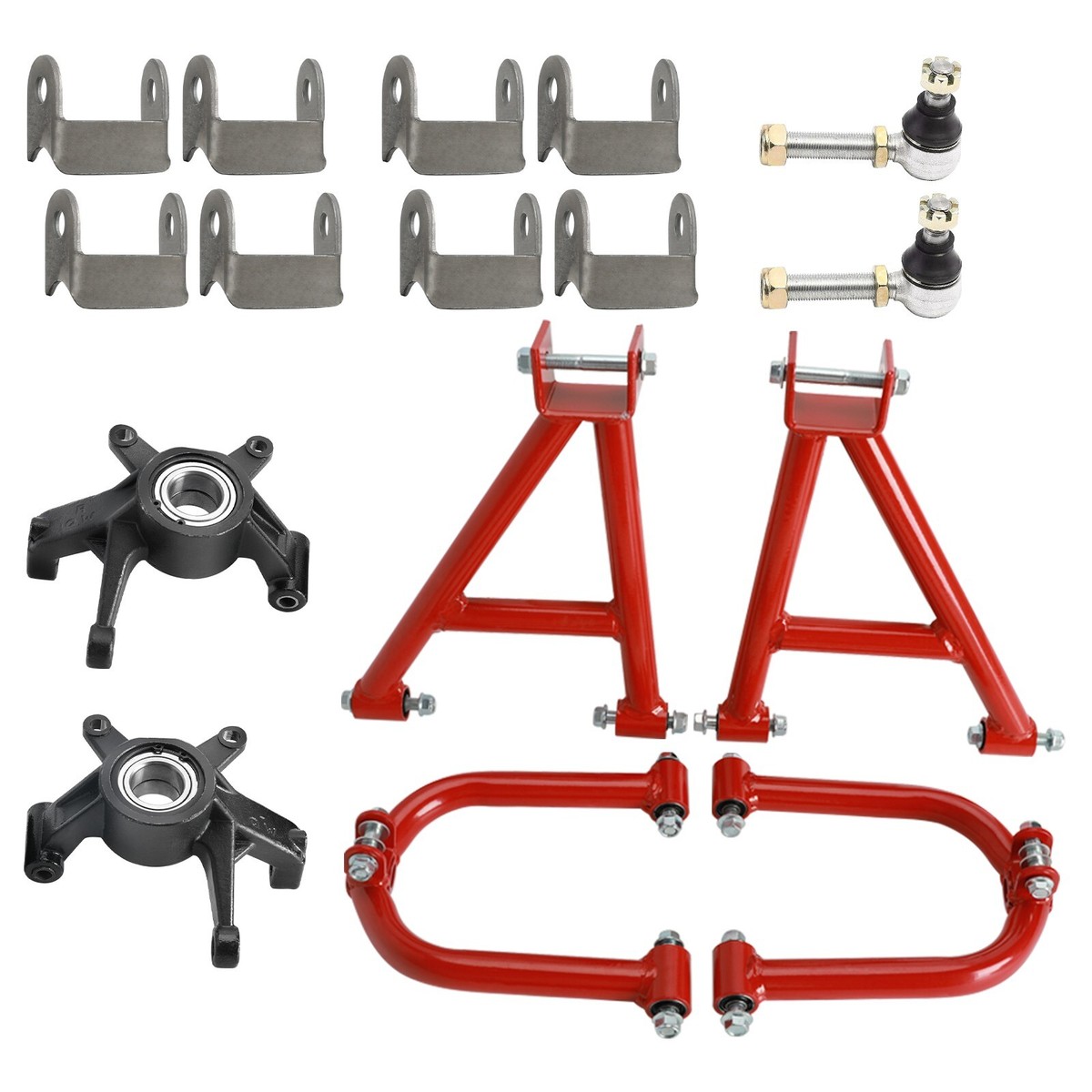 Suspension Shock Swing Arm Upper/Lower Kit Steering Spindle For