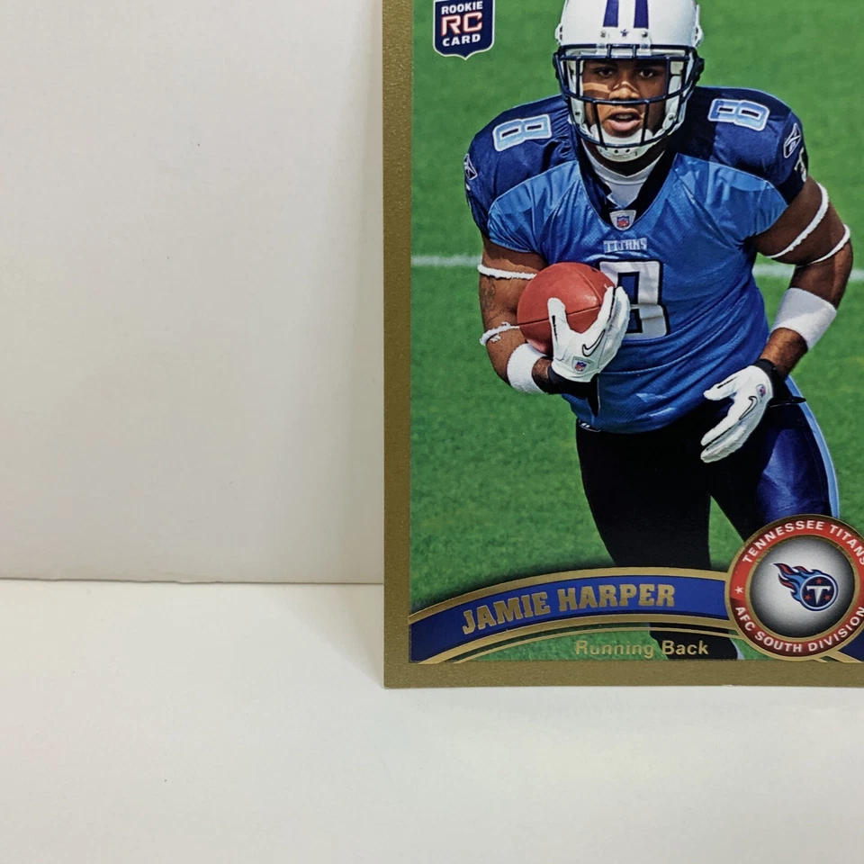 2011 Topps #382 Gold Jamie Harper RC #658/2011 Tennessee Titans Clemson Tigers - Image 3 of 4