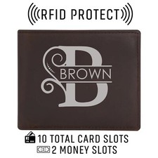 RFID Monogrammed Personalized Mens Custom Rea...