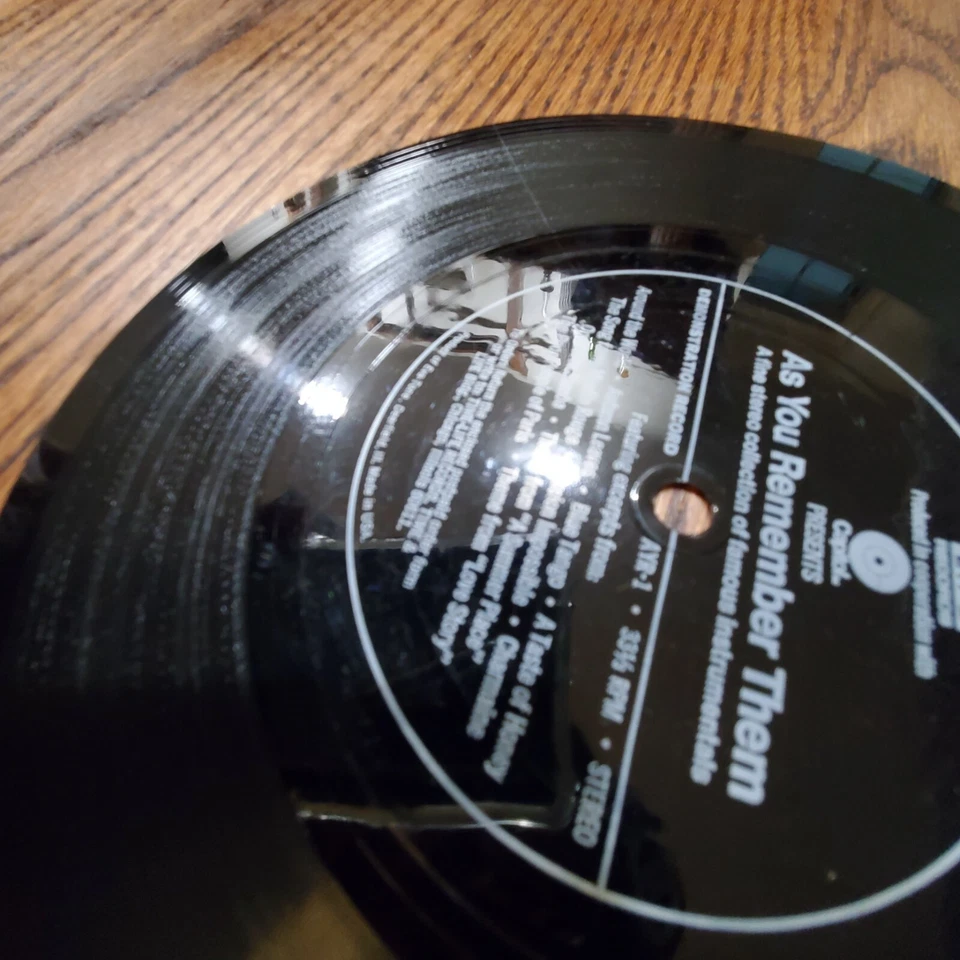 Time Life AS YOU REMEMBER THEM Flexible 7" 33 1/3 Advertising Record Bendable - Image 3 of 4