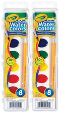 Crayola Washable Watercolors, 16-Count, Assorted, Paint Set Kids Crafts, 2 Pack