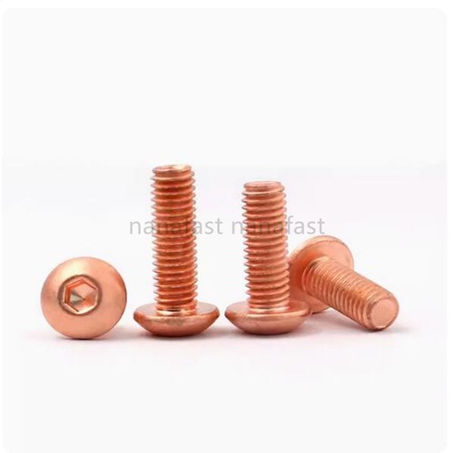 Pure Copper Hex Socket Bolts Button Head Screws M3 M4 M5 M6 M8 - Picture 8 of 12