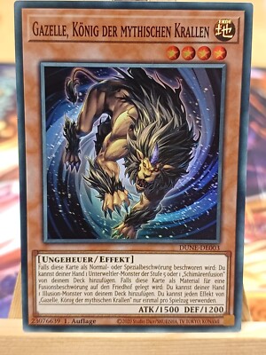 Gazelle, König der mythischen Krallen, DUNE-DE003 Super Rare Deutsch NM YUGIOH