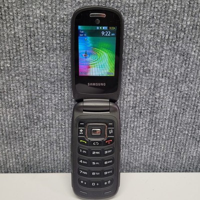 Samsung Rugby 3 SGH-A997 Flip Phone Black, AT&T EUC! W/charge Cord Tested