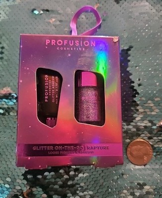Fun Profusion Glitter On The Glow Rapture Loose Pigment & Adhesive Free Ship!