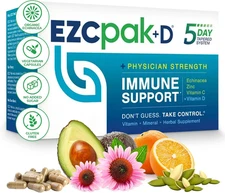 5-Day Immune System Booster with Echinacea, Vitamin C, Zinc & Vitamin D - Tap...