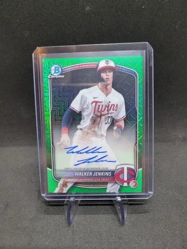 2025 Bowman Chrome BMA-WJ Walker Jenkins Green Mojo Refractor Auto 18/99 TWINS