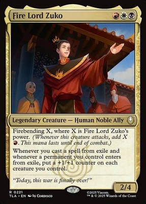 x1 Fire Lord Zuko R MTG Avatar: The Last Airbender M/NM, English