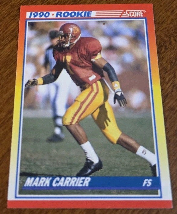 1990 Score - 1990 Rookie Mark Carrier #627 (RC)