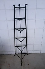 Antique Dutch Pot Rack iron Enclume 6 tier 42" by 15" Cookware stand Triangular