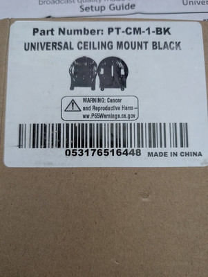 PTZOptics HuddleCam Universal Ceiling Mount PT-CM-1-BK