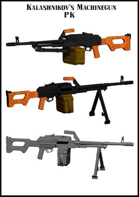 EVOLUTION MINIATURES ACCESSORIES EMA-35017 RUSSIAN KALASHNIKOV'S MG PK