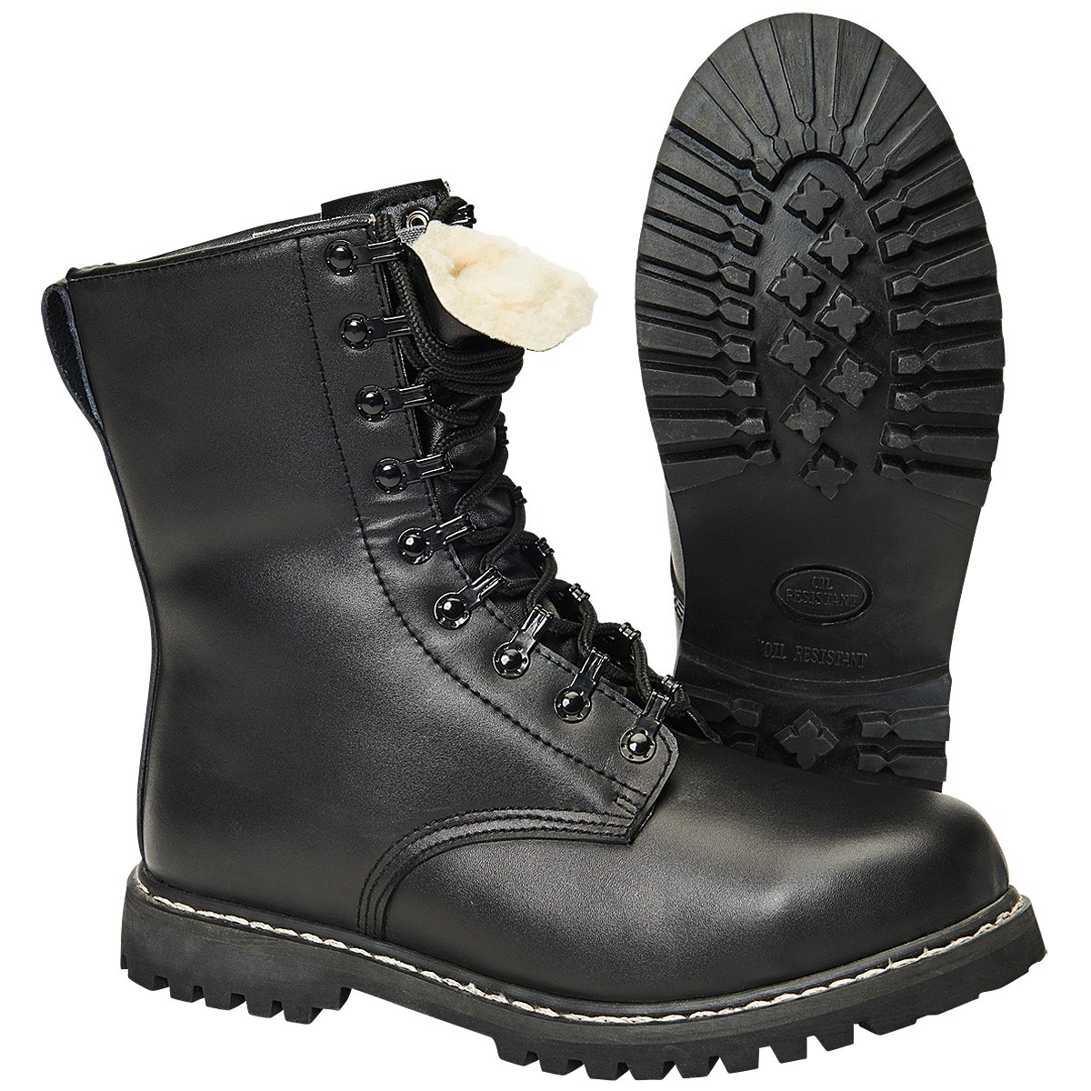 Brandit Botas Militares Con Forro 39-47 Cubierta de Acero Bw Para Gótico