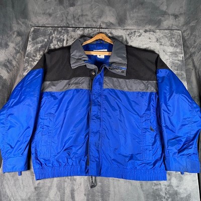 Vintage Columbia Bugaboo Jacket Mens XL Blue Black Ski Snow Winter Coat Y2K