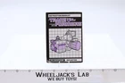 Reflector Action Figure Instruction Manual Booklet 1985 Hasbro G1 Transformers