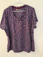 Xerison 3X Purple Multiple Colors Short Sleeve Short Sleeve