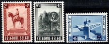 Belgique 1954 Mi. 989-991 Neuf ** 100% Roi Albert Ier, personnalités célèbres