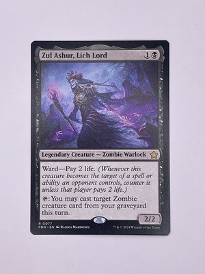 Zul Ashur, Lich Lord (077) Rare MTG Foundations FDN Near Mint (Regular Print)